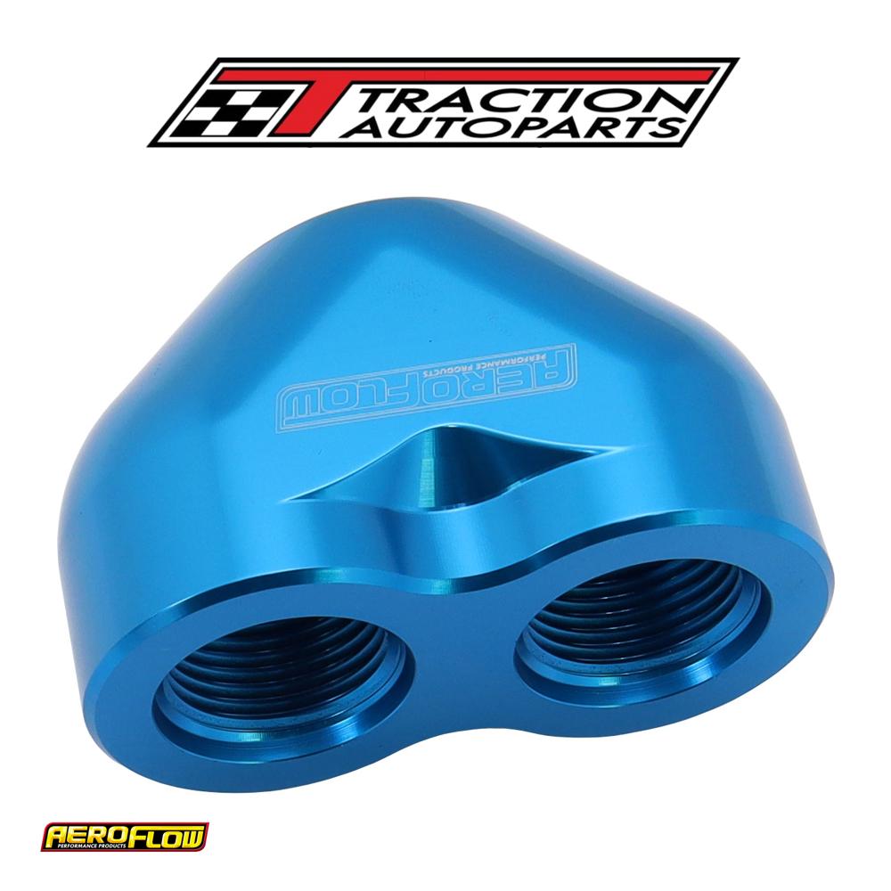 Aeroflow -16 an To 2 X -12 an Female Orb U Block Blue