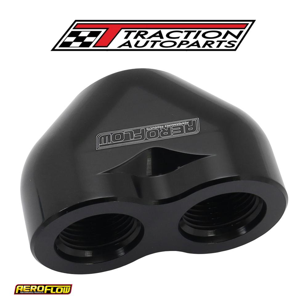 Aeroflow -16 an To 2 X -12 an Female Orb U Block Black