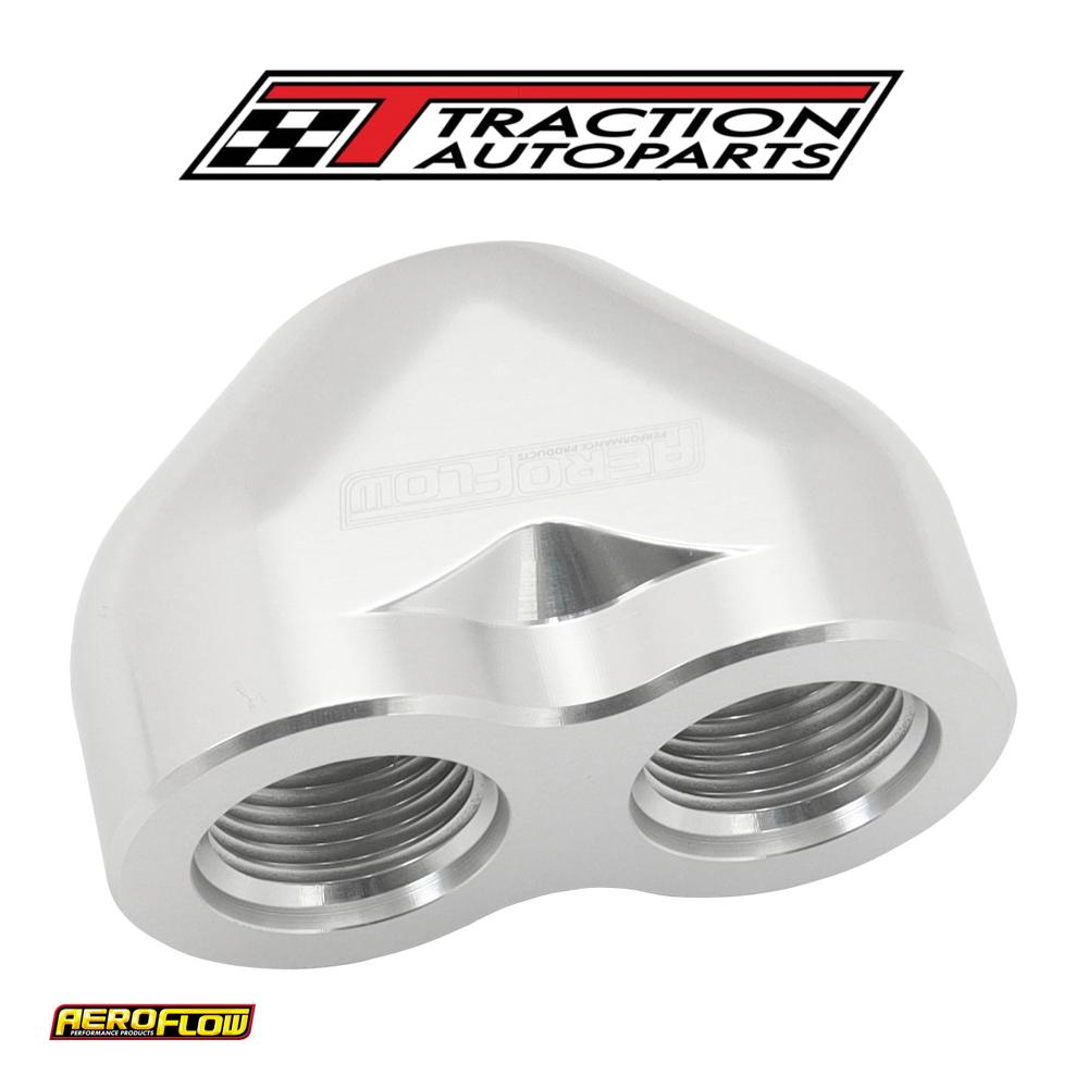 Aeroflow -16 an To 2 X -12 an Female Orb U Block Silver