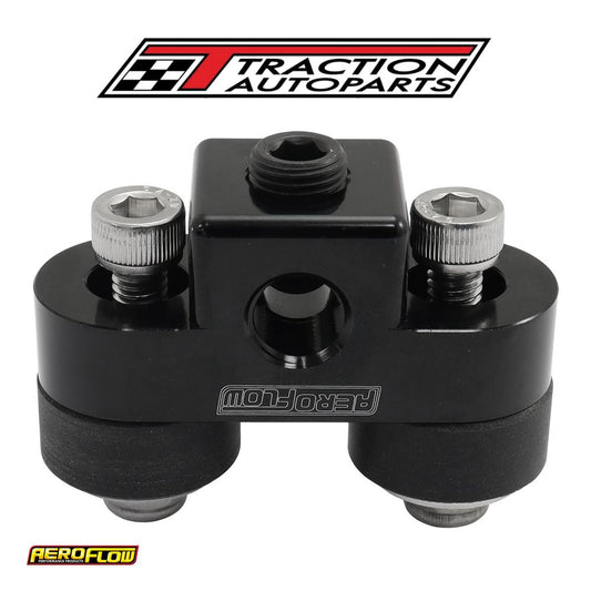 Pressure Sensor Block Black 3 X 1/8" Npt Port Mount Rubber