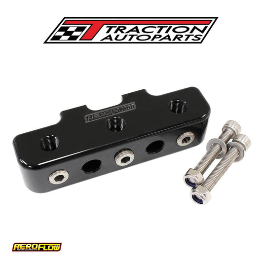 Pressure Sensor Block Black 9 X 1/8" Npt Port Mount Log