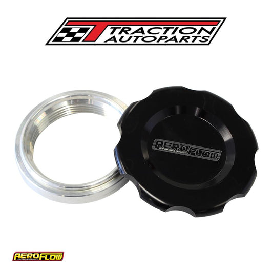 1.5" Weld Bung And Black Cap Low Profile Female Weld-on