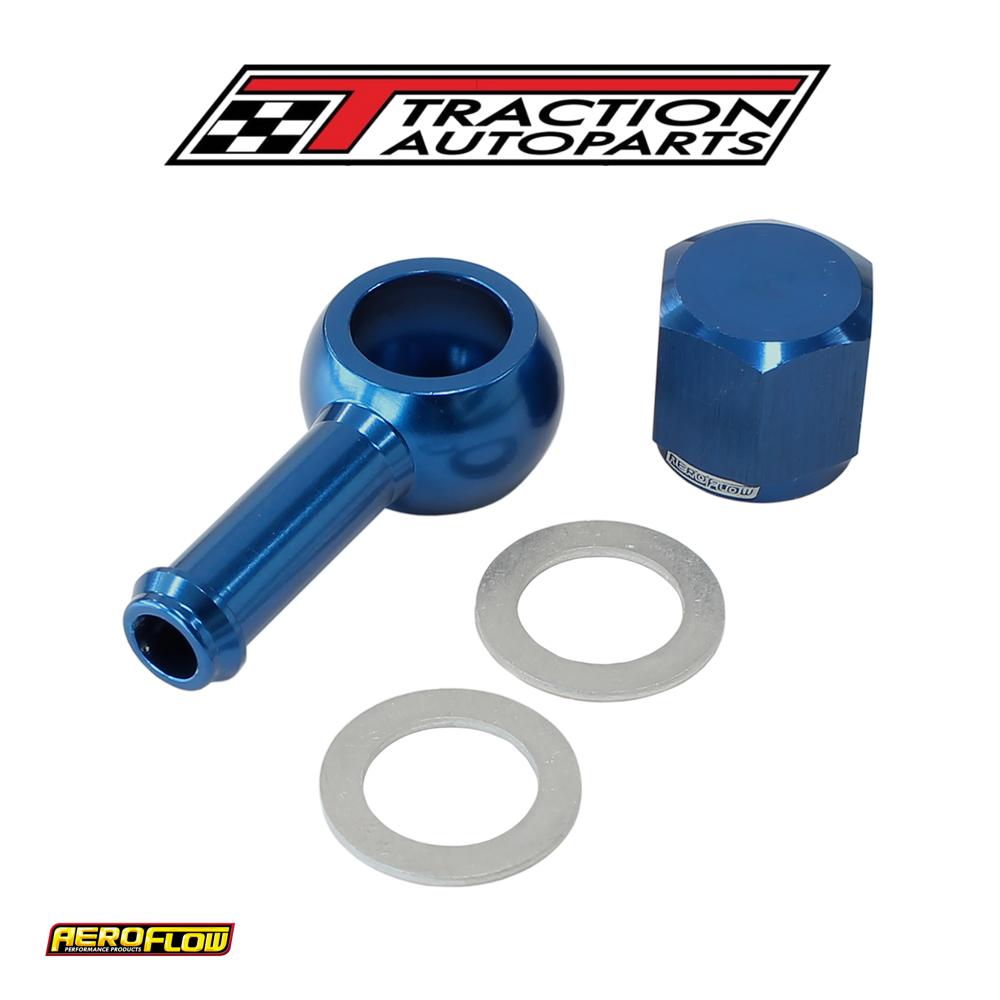 Aeroflow / Bosch Fuel Pump 8 mm / 5/16"banjo & Nut Kit Blu
