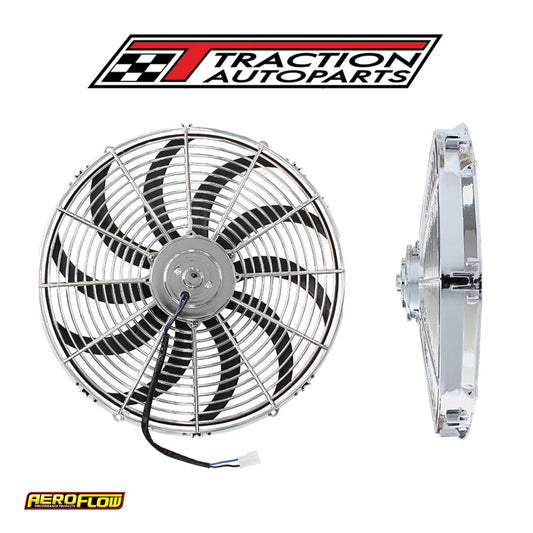 16" Curved Blade Chrome Fan Reversible 1750 cfm