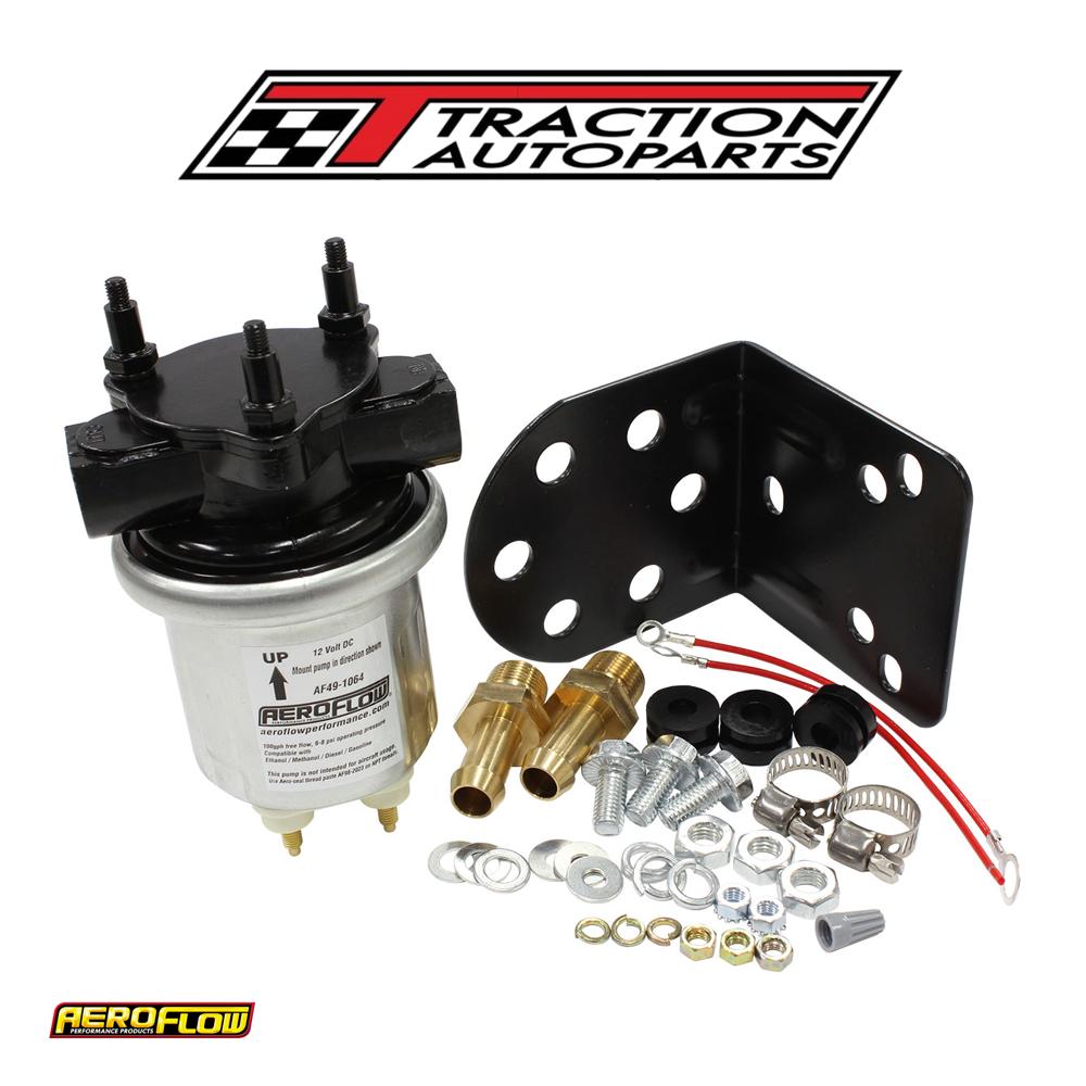 Compact Silver Fuel Pump 6-8 Psi 100 Gph Electric Lift