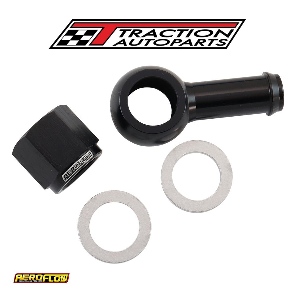 Aeroflow / Bosch Fuel Pump 10 mm 3/8" Banjo & Nut Kit Blac