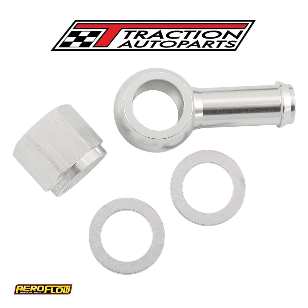 Aeroflow / Bosch Fuel Pump 10 mm 3/8" Banjo & Nut Kit Silv