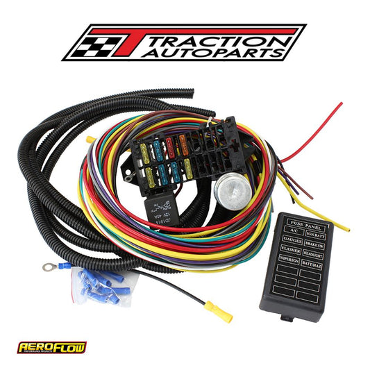 8 Circuit Universal Wiring Harness 8 Fuse 12 v