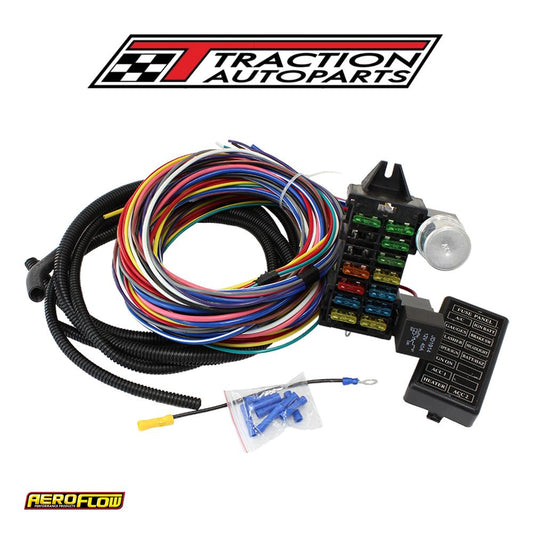 12 Circuit Universal Wiring Harness 14 Fuse 12 v