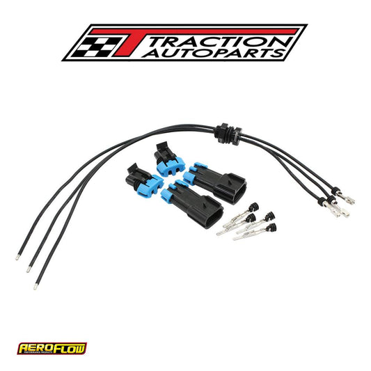 3 Wire Electrical Terminal Black Bulkhead Single Negative