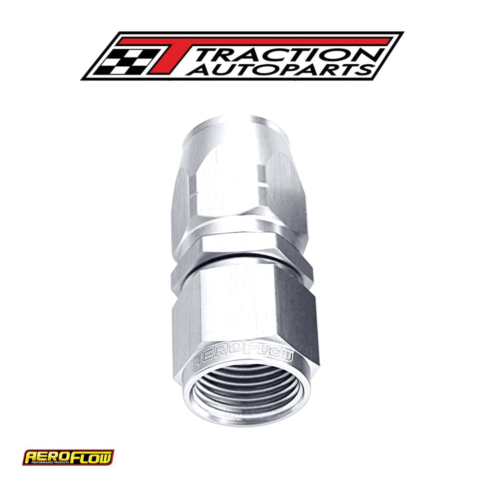 Alloy Straight Hose End -6 an Silver Cutter Style Swivel Nut