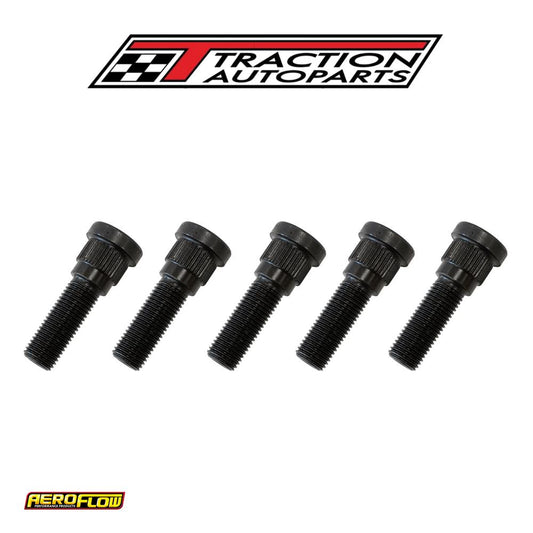 7/16" Wheel Studs 5 pk .610" Knurl - 19/32 Hole Disc / Drum