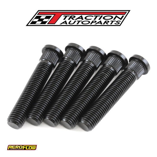 M 12 X 1.50 mm Wheel Studs 0.505 knurl 63.5 mm Uhl 5 Pack Holdengm Aeroflow - Af 5071-1002