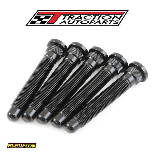 M 12 X 1.25 m Wheel Studs 0.568"knurl 75.7 mm Uhl 5 Pack Subaruwrx Aeroflow - Af 5071-1006