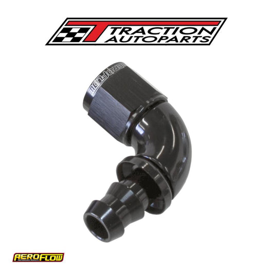 -12 an 90 Deg Full Flow Push Loblack Full Flow Push Lock