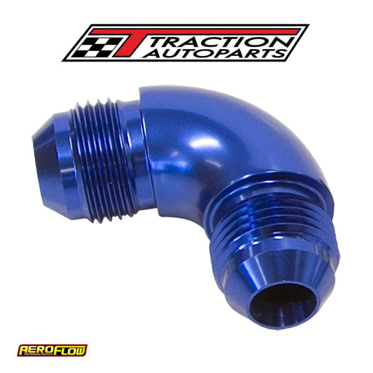 -12 an 90 Deg Male Flare Union Blue Full Flow No Restriction