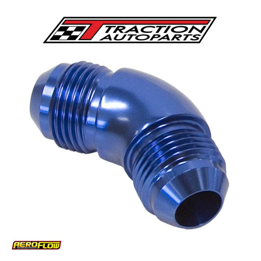 -12 an 45 Deg Male Flare Union Blue Full Flow No Restriction