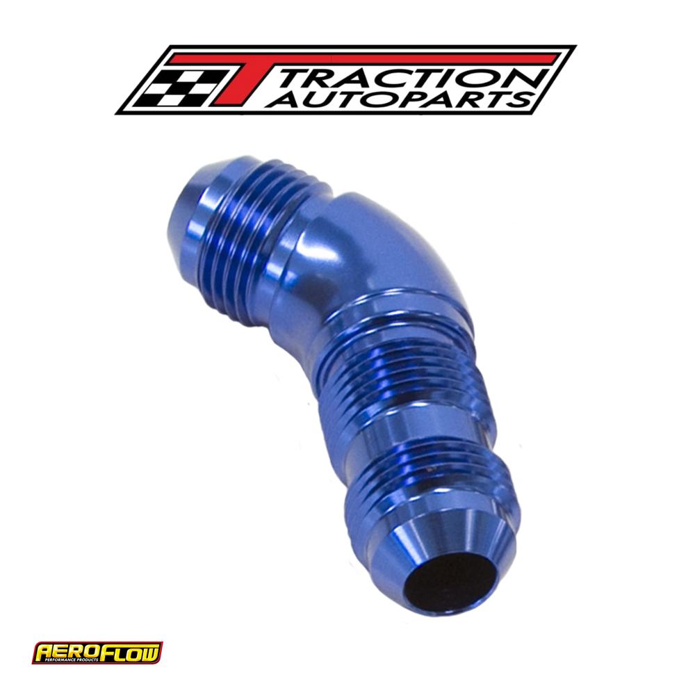 45 Deg Bulkhead -4 an Full Flowblue No Restr Nut Seperarate