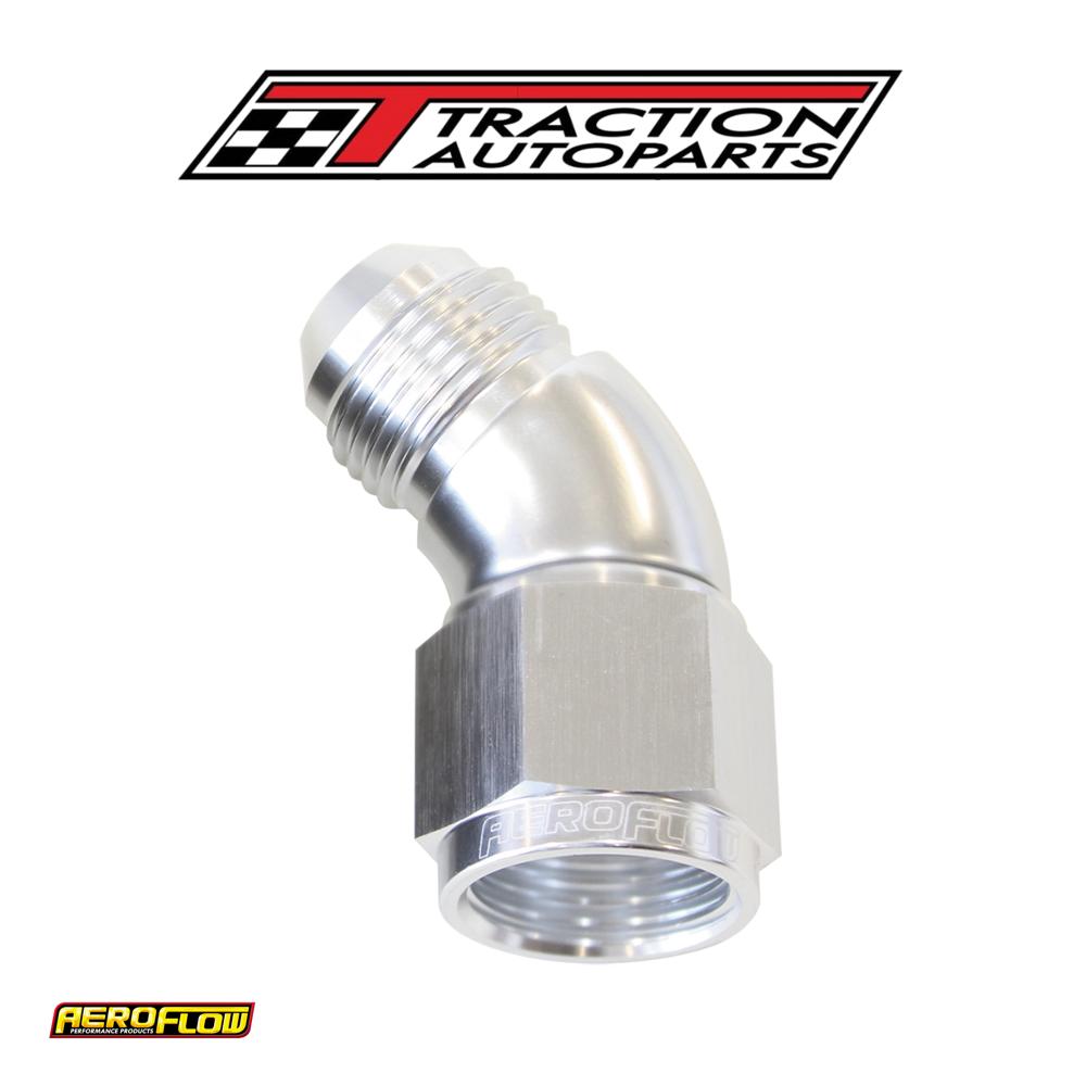 45 Deg Female - Male -8 an Silver Full Flow