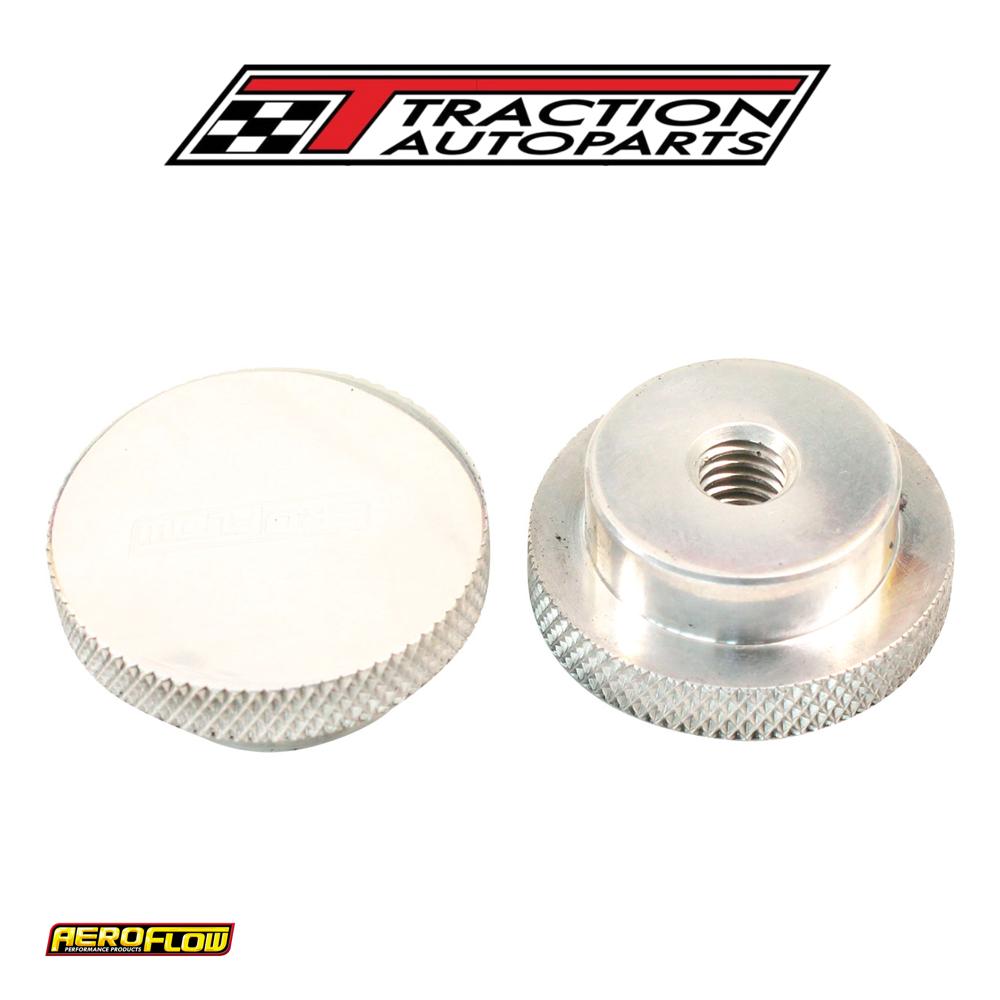 Air Cleaner Nut 1/4" Polished Low Profile Tall Step 1/4" Unc