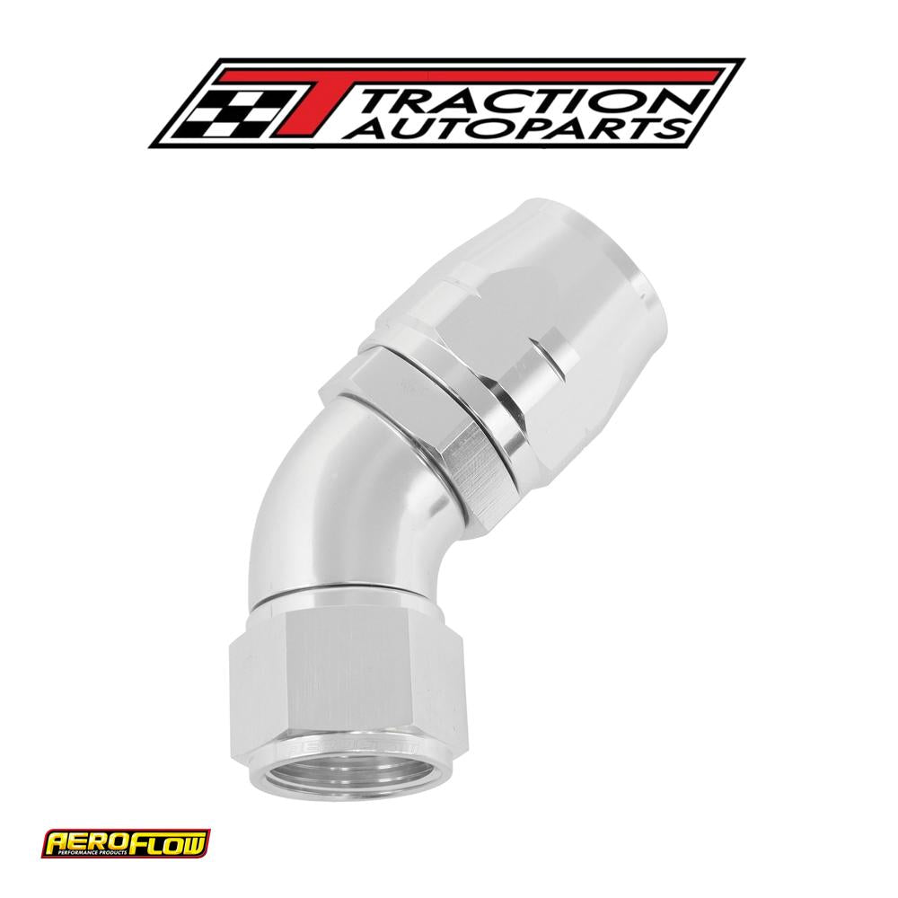 Stepped 45 Deg hose end -16 Hosto -12 an Expander Hose End Sil