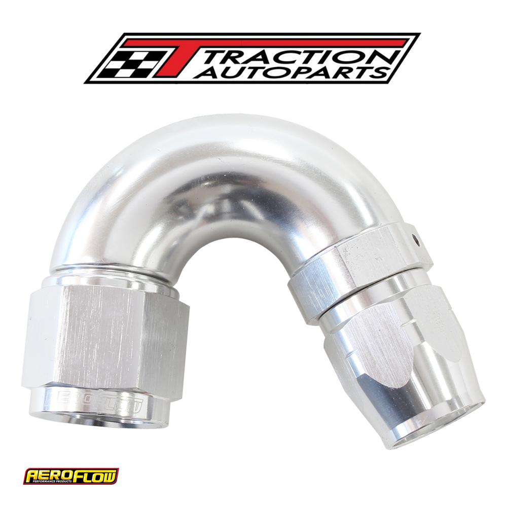 Stepped 150 Deg hose end -6 Hosto -8 an Reducer Hose End Silve