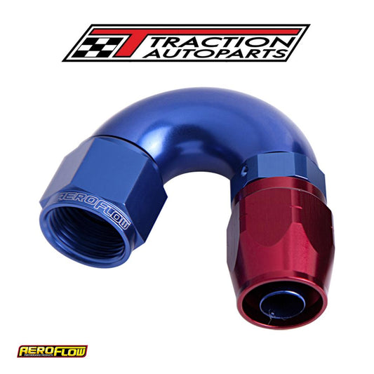 Alloy 150 Deg Hose End -6 an Blue Cutter Style Full Flow
