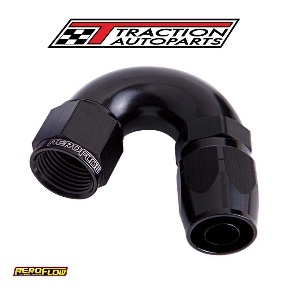 Alloy 150 Deg Hose End -8 an Black Cutter Style Full Flow