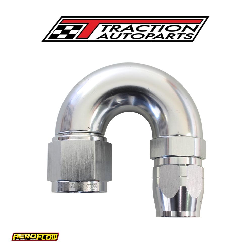 Stepped 180 Deg hose end 12 Hosto -16 an Reducer Hose End Silv