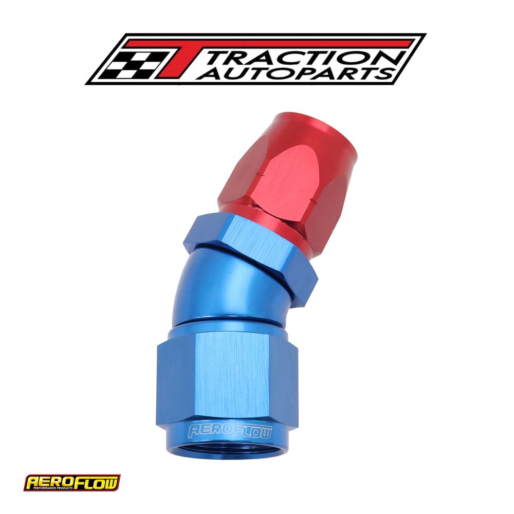 Alloy 30 Deg Hose End -8 Hose To -10 an Reducer Hose End Blue