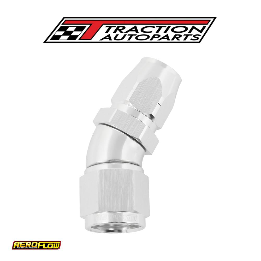 Alloy 30 Deg Hose End -8 Hose To -10 an Reducer Hose End Silv