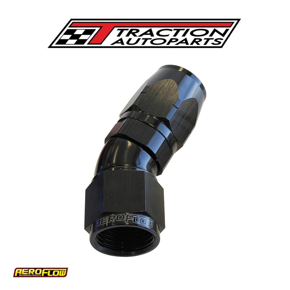 Alloy 30 Deg Hose End -10 an Black Cutter Style Full Flow