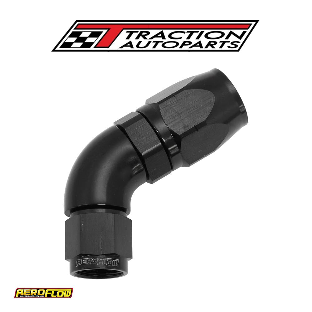 Alloy 60 Deg Hose End -8 Hose To -6 Expander Hose End Black