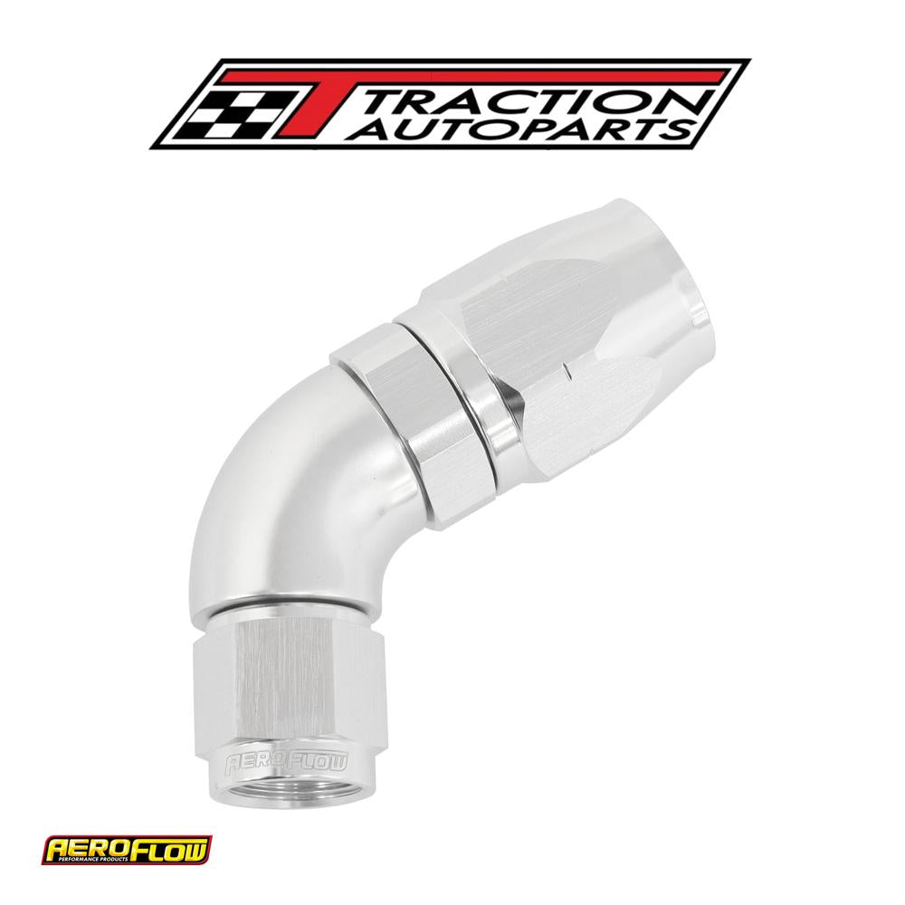 Alloy 60 Deg Hose End -8 Hose To -6 Expander Hose End Silver