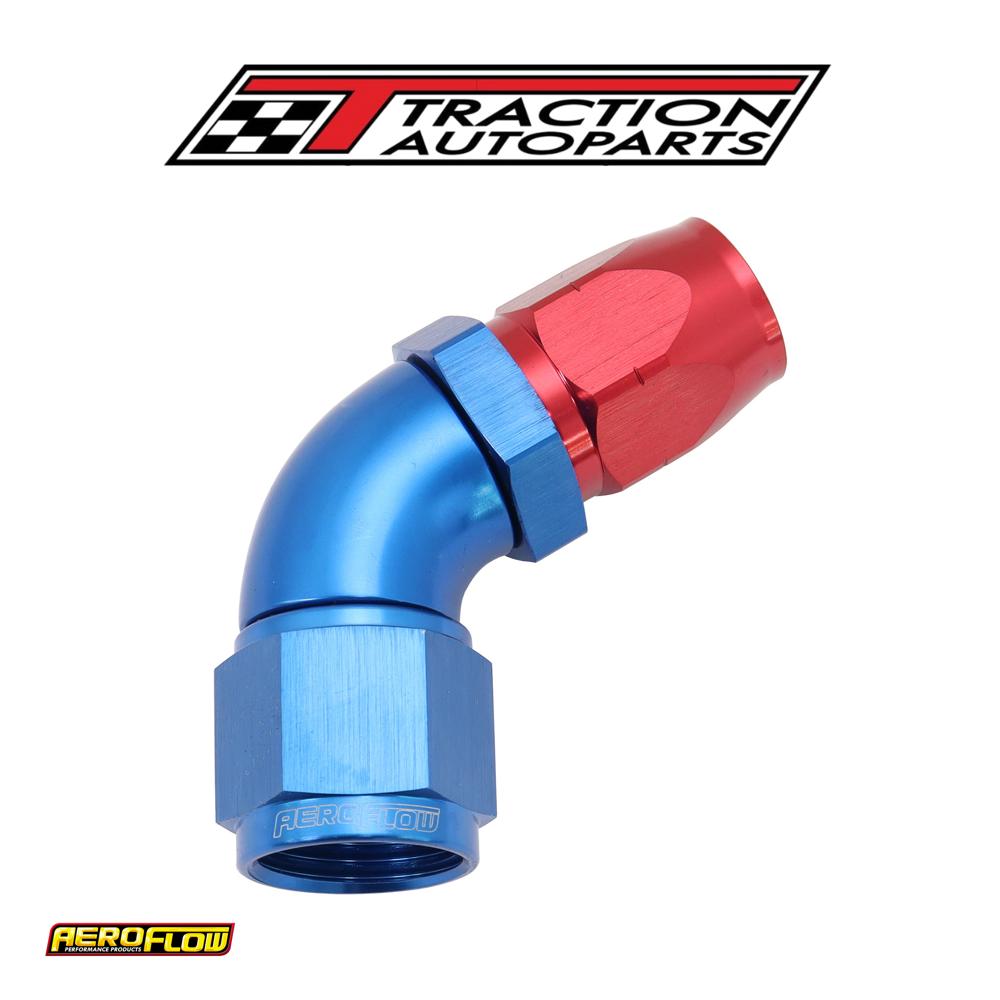 Alloy 60 Deg Hose End -8 Hose To -10 Reducer Hose End Blue