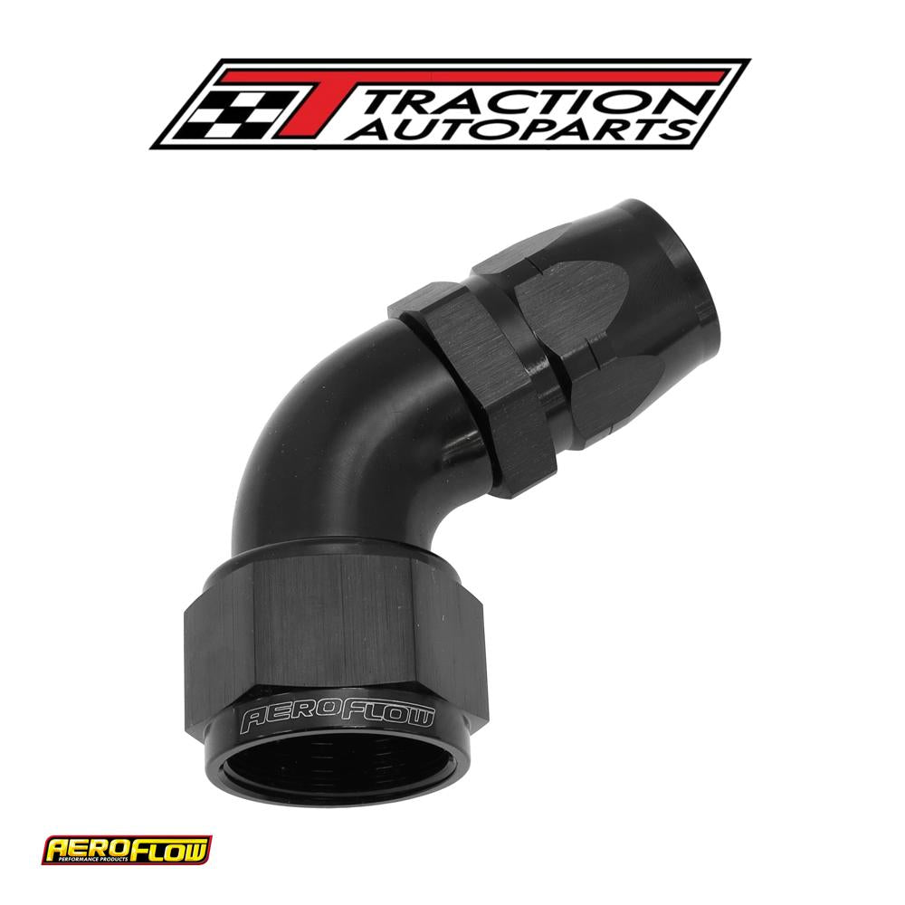 Alloy 60 Deg Hose End -12 Hoseto -16 Reducer Hose End Black