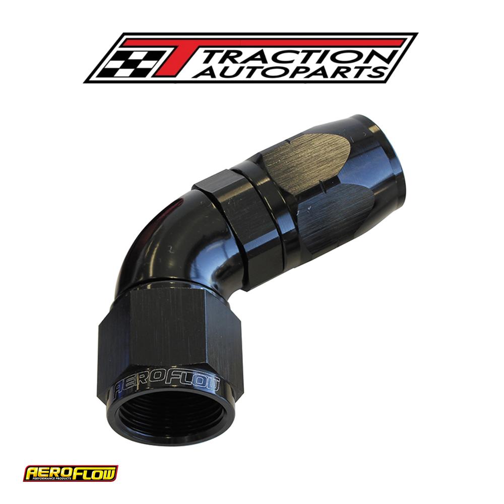 Alloy 60 Deg Hose End -20 an Black Cutter Style Full Flow