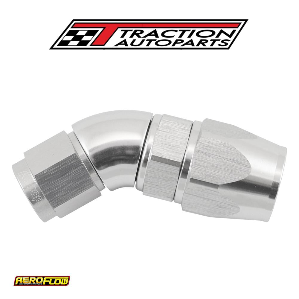 Stepped 45 Degree End -8 Hose To -6 an Expander Hose End Silvteflon Af 572-08-06 ds