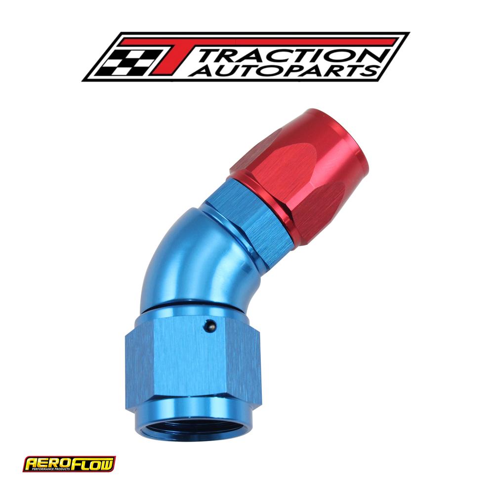 Stepped 45 Degree End -8 Hose To -10 an Reducer Hose End Blueteflon Af 572-08-10 d