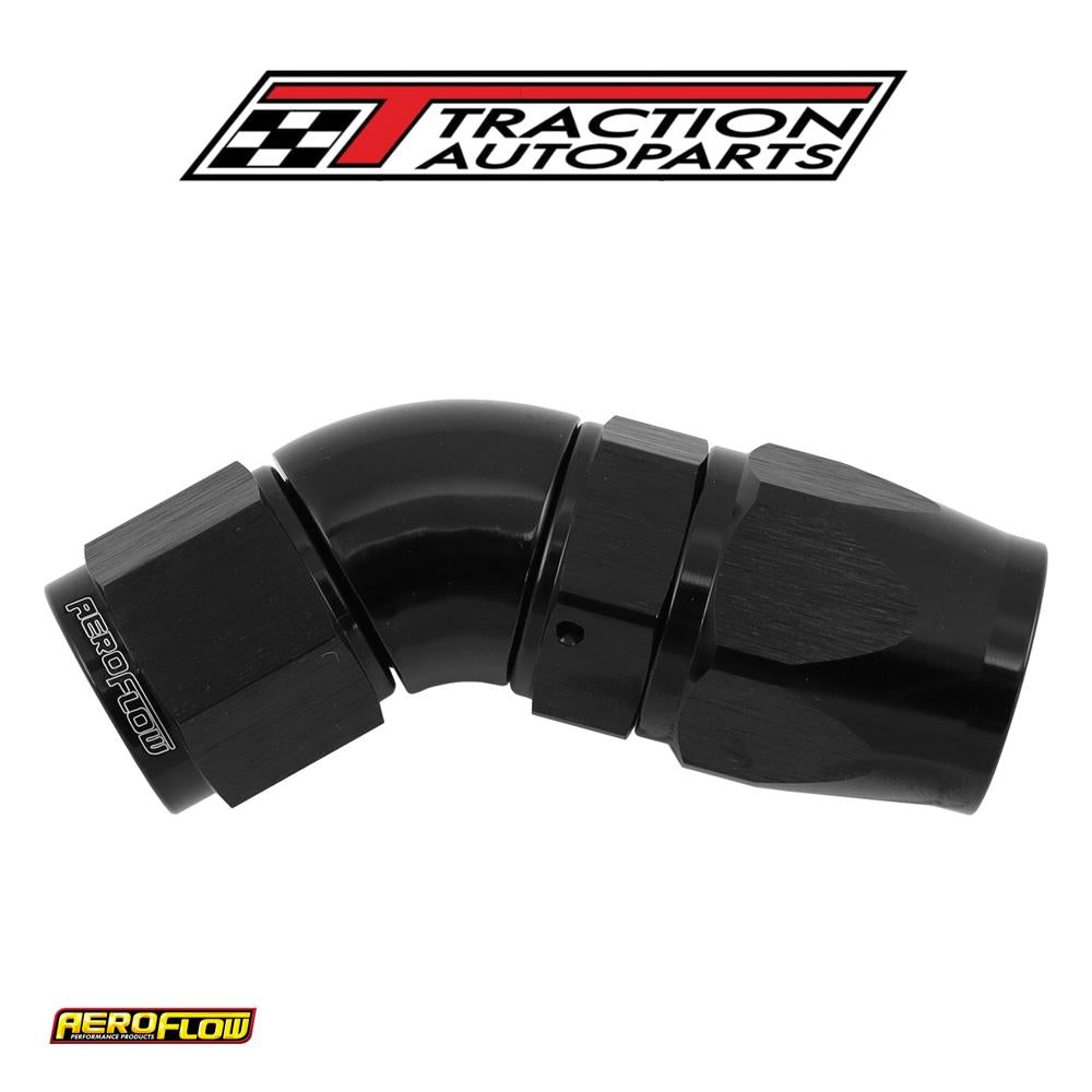 Stepped 45 Degree End -10 Hoseto -8 an Expander Hose End Blacteflon Af 572-10-08 dblk