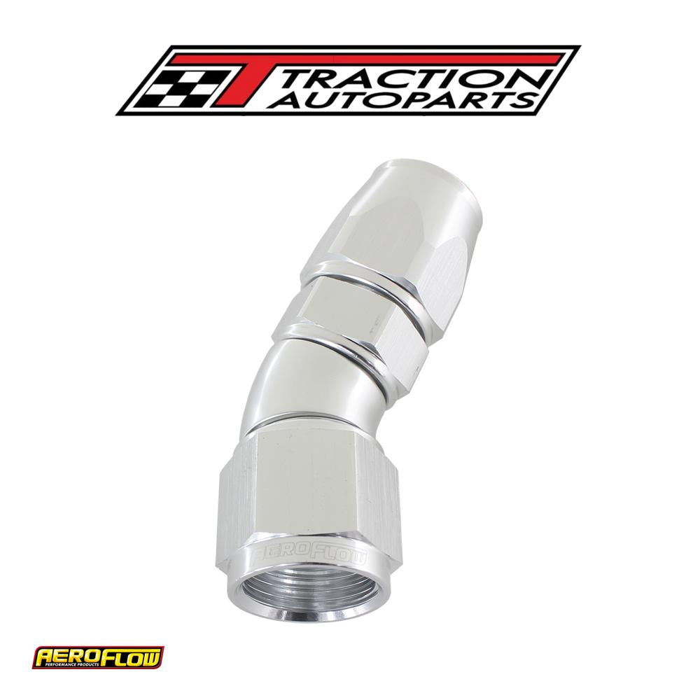 30 Deg -16 an Full Flow Teflon Hose End Silver 1 Piece Fullfl