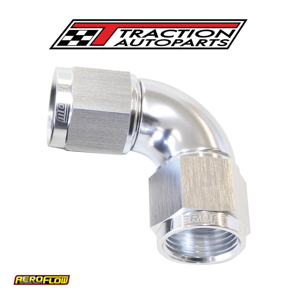 -8 an 90 Deg Swivel Coupler Silver Billet Full Flow 1 Piec