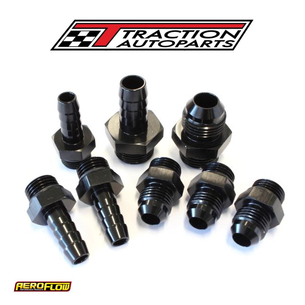 Aeroflow Surge Tank Fittings Black Repl Kit Barb & An Fitt