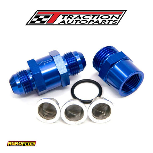 -8 an Inline Fuel & Oil Filter Blue 3 X Filter 30,80,150 Micr