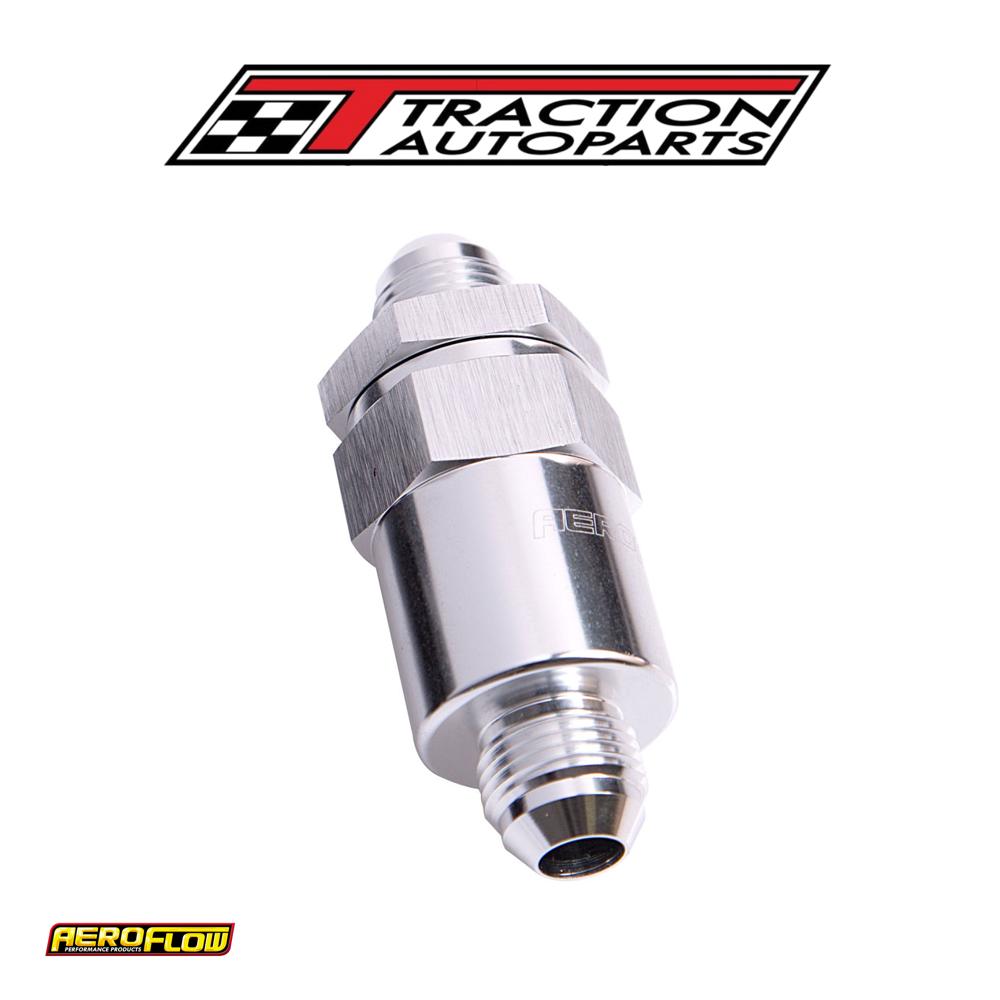 Billet Fuel Filter -6 an Silver 30 Micron Bronze Filter