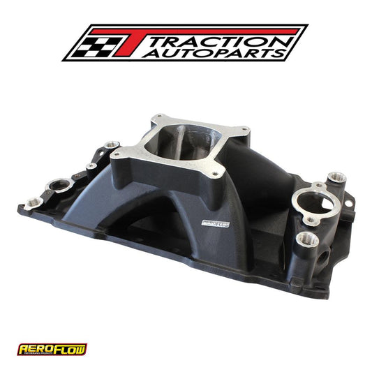Sbc Hi Rise Intake Manifold Single Plane Chev 350 Black