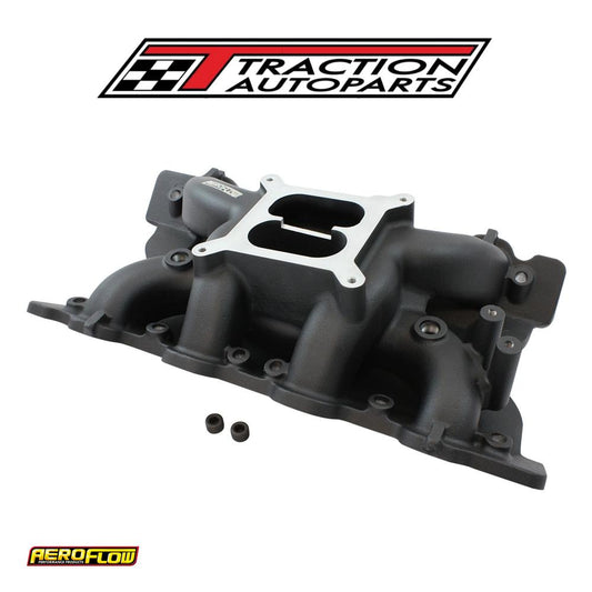 Ford Cleveland Air Gap Intake Manifold Dual Plane Black 351 c Aeroflow - Af 6210-2002