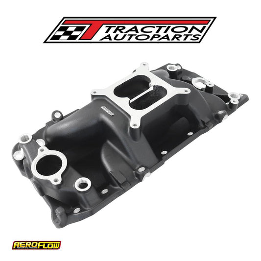Bbc Air Gap Intake Manifold Dual Plane Chev 454 Black Oval