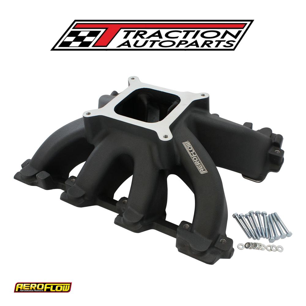 Gm Ls Carby Hi Rise Intake Manifold Cathedral Non Efi Ls 1 ls 2 Black Aeroflow- 6240-5000