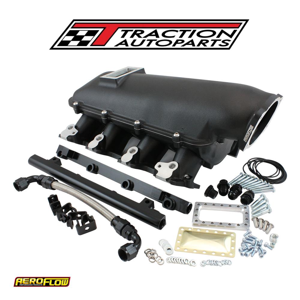 Gm Ls Modular Intake Manifold Cathedral Port Low Rise Efi Black Aeroflow - Af 6263-5000